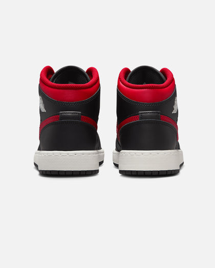 Jordan Kids' Air Jordan 1 Mid (GS) Black/Varsity Red