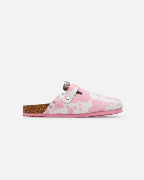 Octavious Marks Cow Fur Clogs Pink