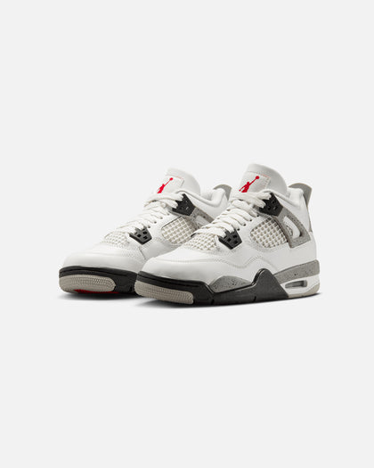 Jordan Kids' Air Jordan 4 Retro OG Remastered "White Cement" (GS) Summit White/Fire Red/Cement Grey