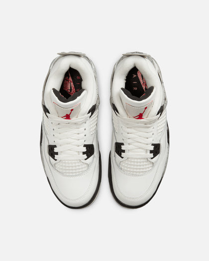 Jordan Kids' Air Jordan 4 Retro OG Remastered "White Cement" (GS) Summit White/Fire Red/Cement Grey