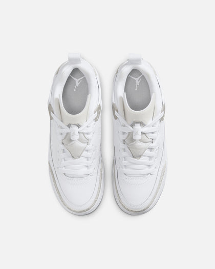 Jordan Kids' Spizike Low (GS) White/Neutral Grey-Metallic Silver