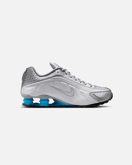 Nike Shox R4 Metallic Silver/Blue