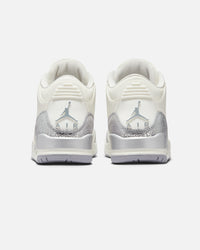 Jordan Women's Air Jordan 3 Retro "Metallic Silver" Sail/Cement Grey