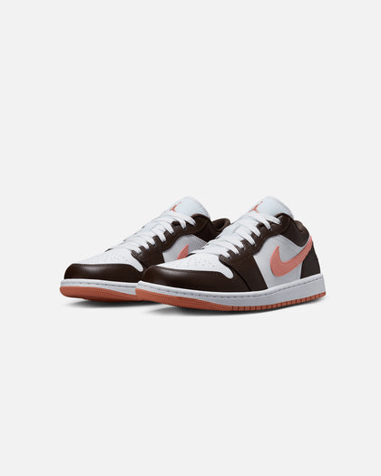 Jordan Women's Air Jordan 1 Low "Brown & Pink" White/Brown