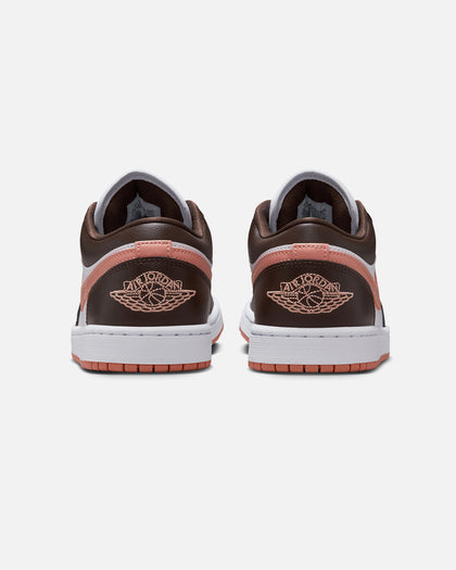 Jordan Women's Air Jordan 1 Low "Brown & Pink" White/Brown