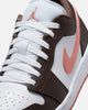 Jordan Women's Air Jordan 1 Low "Brown & Pink" White/Brown