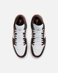 Jordan Women's Air Jordan 1 Low "Brown & Pink" White/Brown