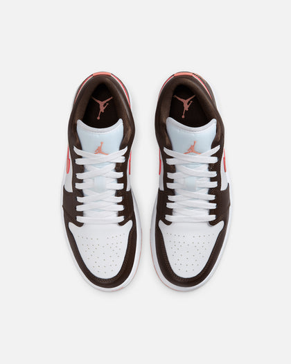 Jordan Women's Air Jordan 1 Low "Brown & Pink" White/Brown