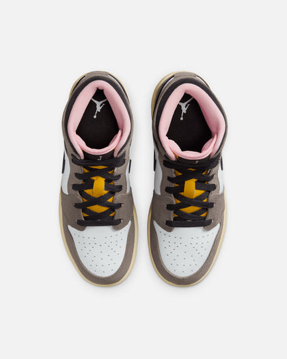 Jordan Kids' Air Jordan 1 Mid SE (GS) White/Grey