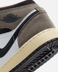 Jordan Kids' Air Jordan 1 Mid SE (GS) White/Grey