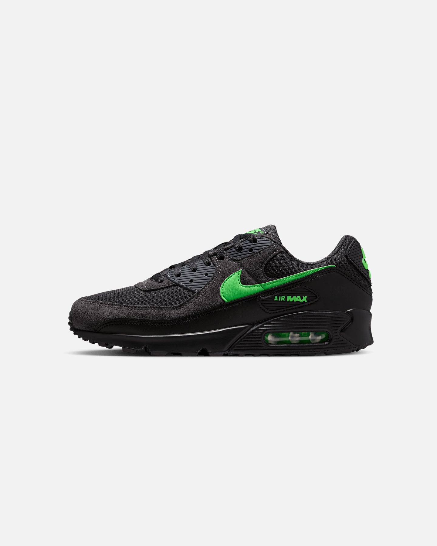 nike air max 90 white black green