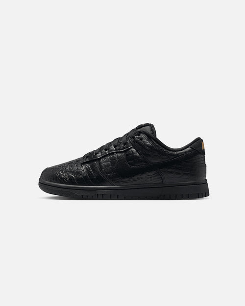 Nike Women's Dunk Low "Croc Skin" Black/Black