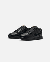 Nike Women's Dunk Low "Croc Skin" Black/Black
