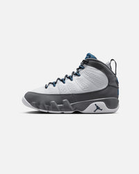 Jordan Kids' Air Jordan 9 Retro "Flint Grey" (GS) White/French Blue-Flint Grey