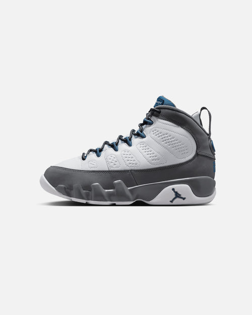 Jordan Kids' Air Jordan 9 Retro "Flint Grey" (GS) White/French Blue-Flint Grey
