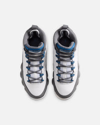 Jordan Kids' Air Jordan 9 Retro "Flint Grey" (GS) White/French Blue-Flint Grey