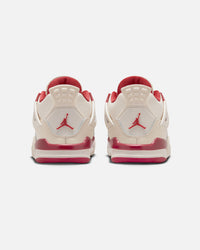 Jordan Kids' Air Jordan 4 Retro "Pale Ivory and Tough Red" (GS) Pale Ivory