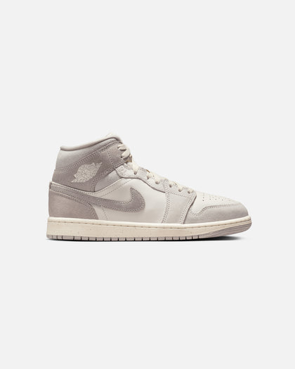 Nike Women's Air Jordan 1 Mid SE Light Iron Ore/Pale Ivory/Oatmeal/Enigma Stone