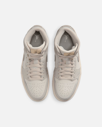 Nike Women's Air Jordan 1 Mid SE Light Iron Ore/Pale Ivory/Oatmeal/Enigma Stone