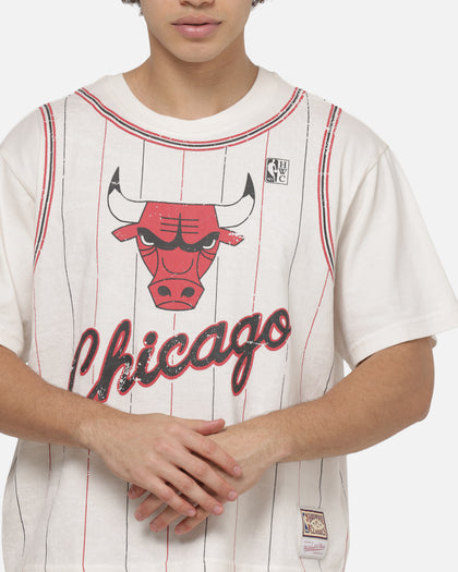 Mitchell & Ness Chicago Bulls Derrick Rose #1 Faux Jersey T-Shirt Vintage White