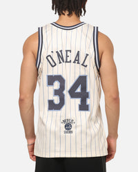 Mitchell & Ness Los Angeles Lakers Shaquille O'Neal #34 Playoff Energy Swingman Jersey Off White
