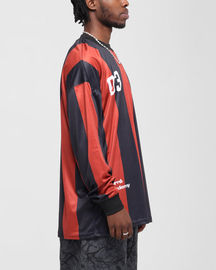 Carre Academy Oversized Long Sleeve T-Shirt Red/Black