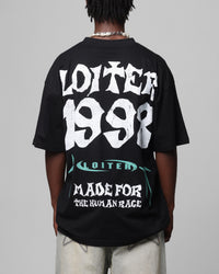 Loiter Staple Logo Drop T-Shirt Black