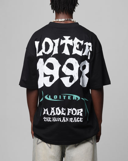 Loiter Staple Logo Drop T-Shirt Black