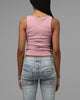 Loiter Women's Hybrid Scoop Neck Tank Dusty Pink