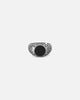 Saint Morta Onyx Round Ring White Gold