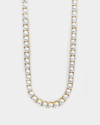 Saint Morta 24" Tennis Necklace Gold