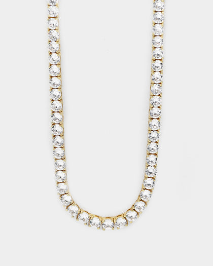 Saint Morta 24" Tennis Necklace Gold