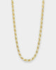 House Of Auric Rope 4mm 18" Chain 18k Gold Vermeil