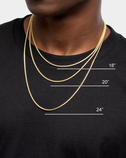 House Of Auric Franco 2.2mm 20" Chain 18k Gold Vermeil