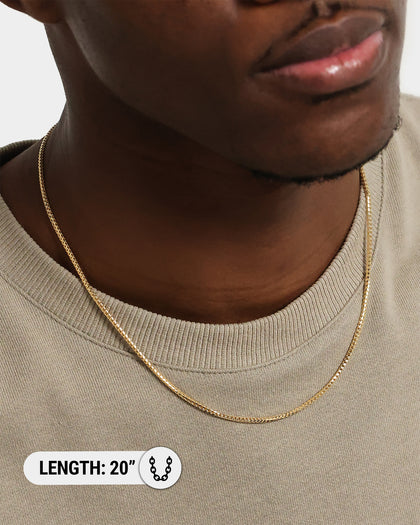 House Of Auric Franco 2.2mm 20" Chain 18k Gold Vermeil
