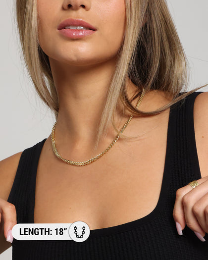 House Of Auric 5mm Cuban Link Chain 18K Gold Vermeil