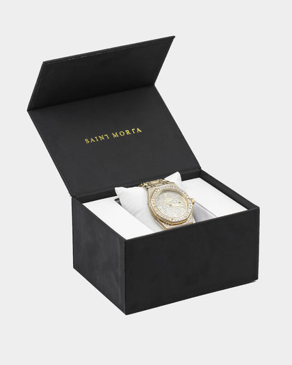 Saint Morta Medio Premierre Watch Iced Gold