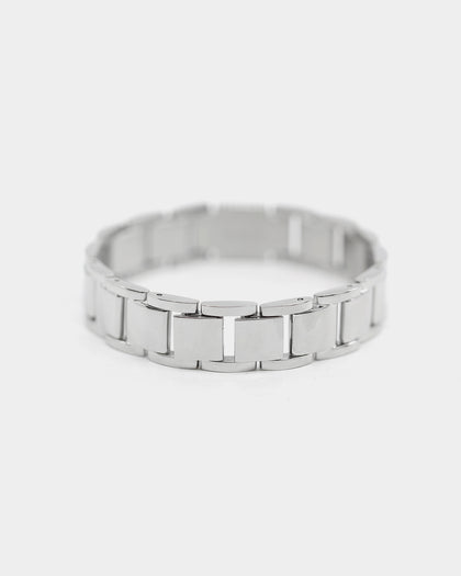 Guess Mainline Frontier 15MM Crystal Bracelet Silver