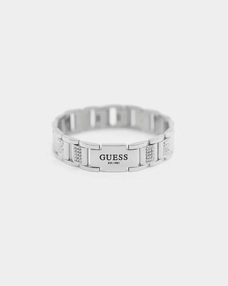 Guess Mainline Frontier 15MM Crystal Bracelet Silver | Culture Kings