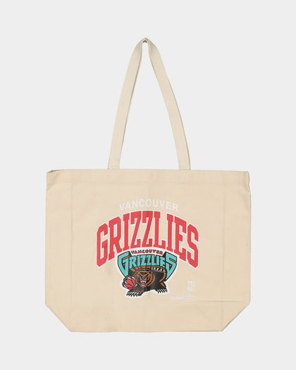 Mitchell & Ness Vancouver Grizzlies Keyline Tote Bag Cream