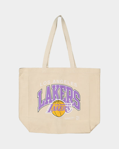 Mitchell & Ness Los Angeles Lakers Keyline Tote Bag Cream