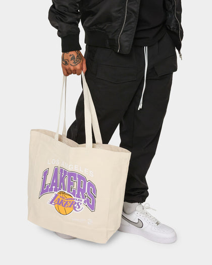 Mitchell & Ness Los Angeles Lakers Keyline Tote Bag Cream