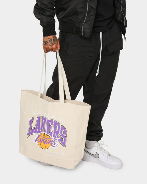 Mitchell & Ness Los Angeles Lakers Keyline Tote Bag Cream