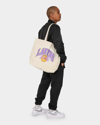 Mitchell & Ness Los Angeles Lakers Keyline Tote Bag Cream
