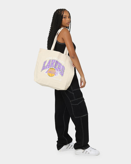 Mitchell & Ness Los Angeles Lakers Keyline Tote Bag Cream