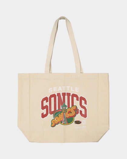 Mitchell & Ness Seattle Super Sonics Keyline Tote Bag Cream