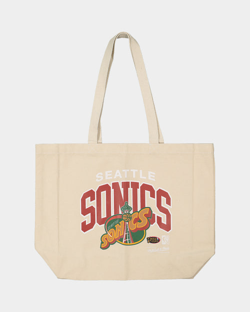 Mitchell & Ness Seattle Super Sonics Keyline Tote Bag Cream