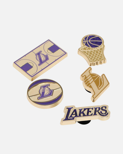 Crocs Los Angeles Lakers 5 Pack Jibbitz Charms Multi