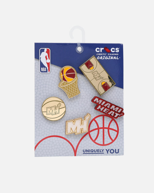 Crocs Miami Heat 5 Pack Jibbitz Charms Multi