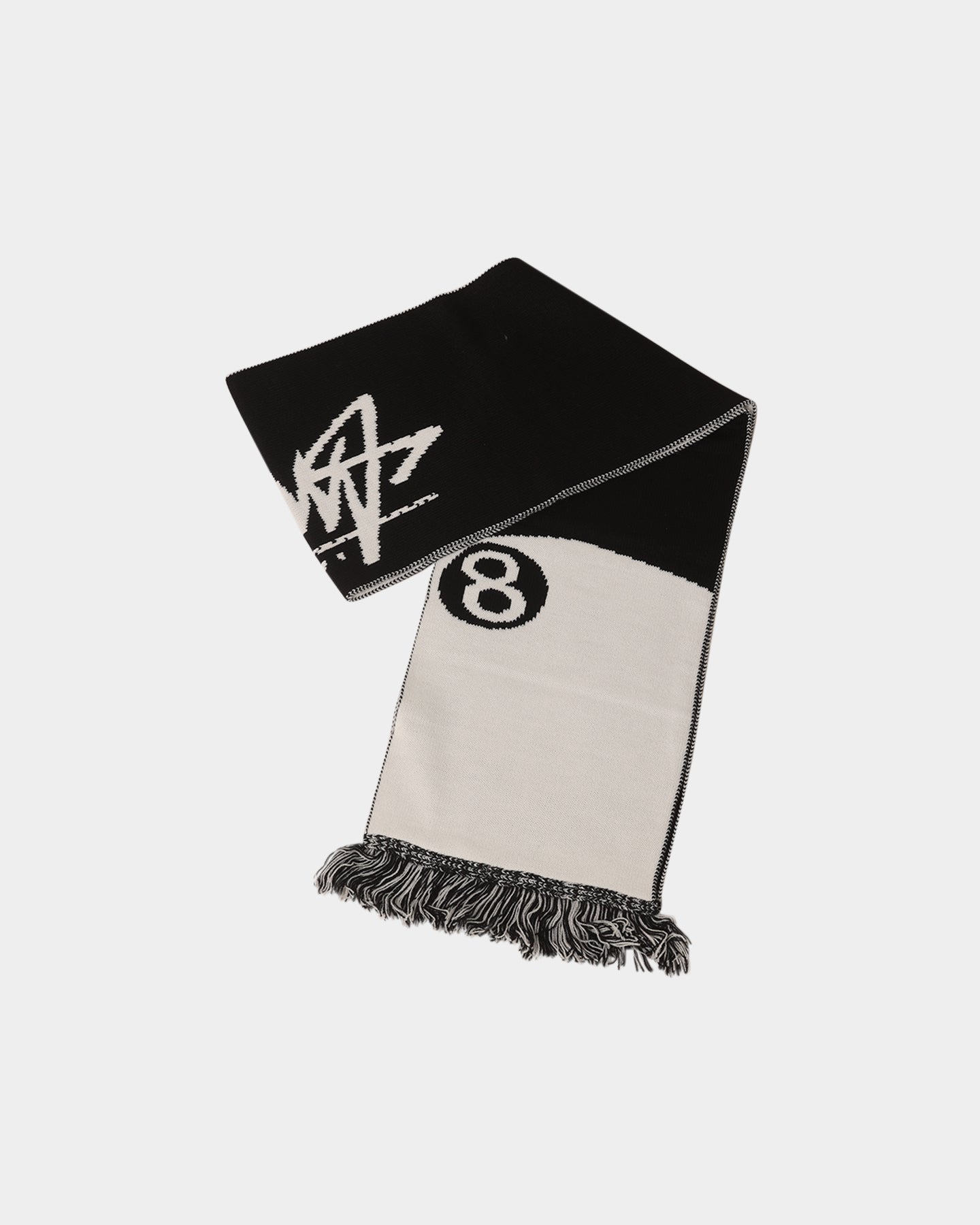STUSSY 8Ball Jacquard Scarf マフラー　cityboy Stussy 8 Ball Jacquard Scarf Black | Culture Kings